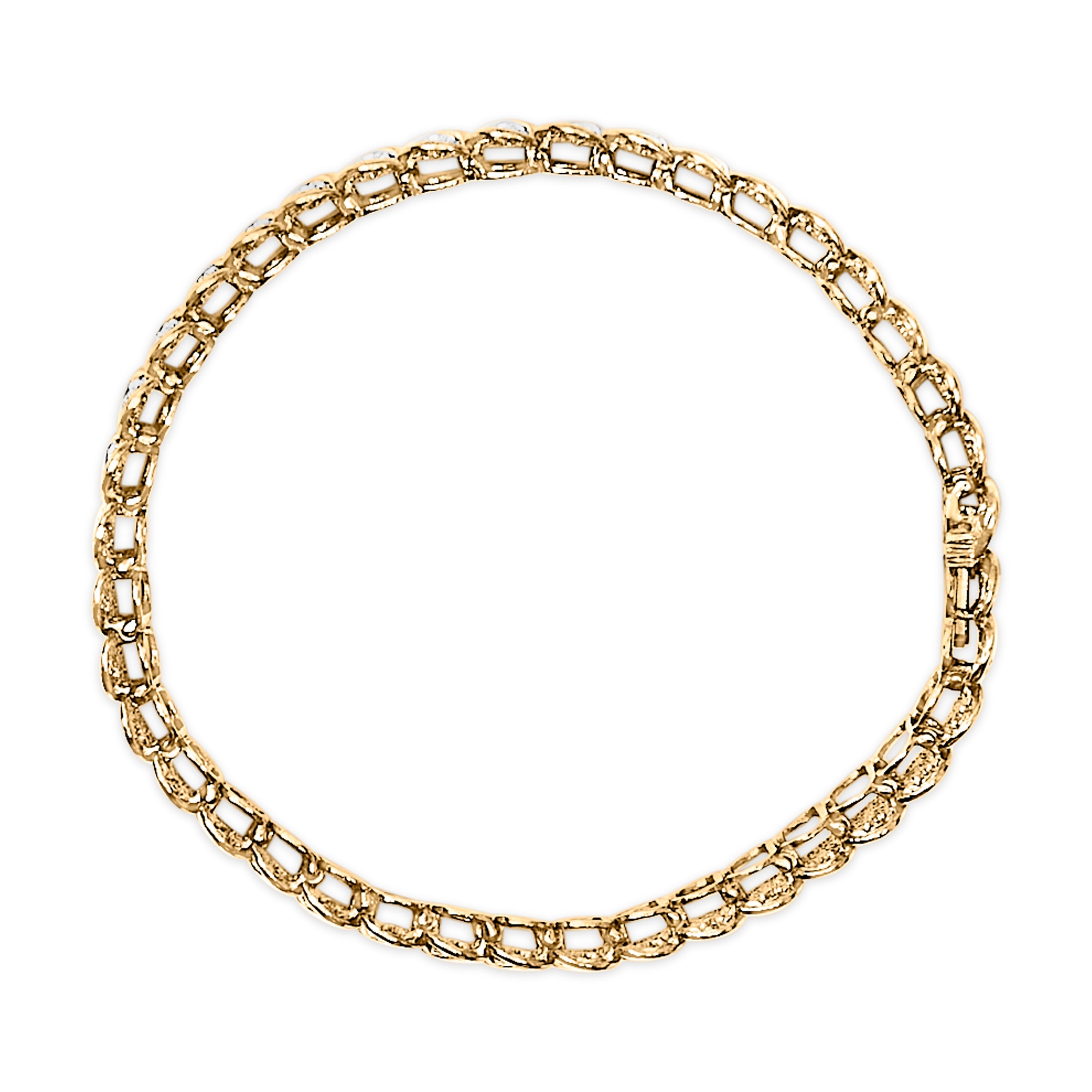 10K Yellow Gold 4.0 Cttw Diamond S-Link Bracelet DestGlow