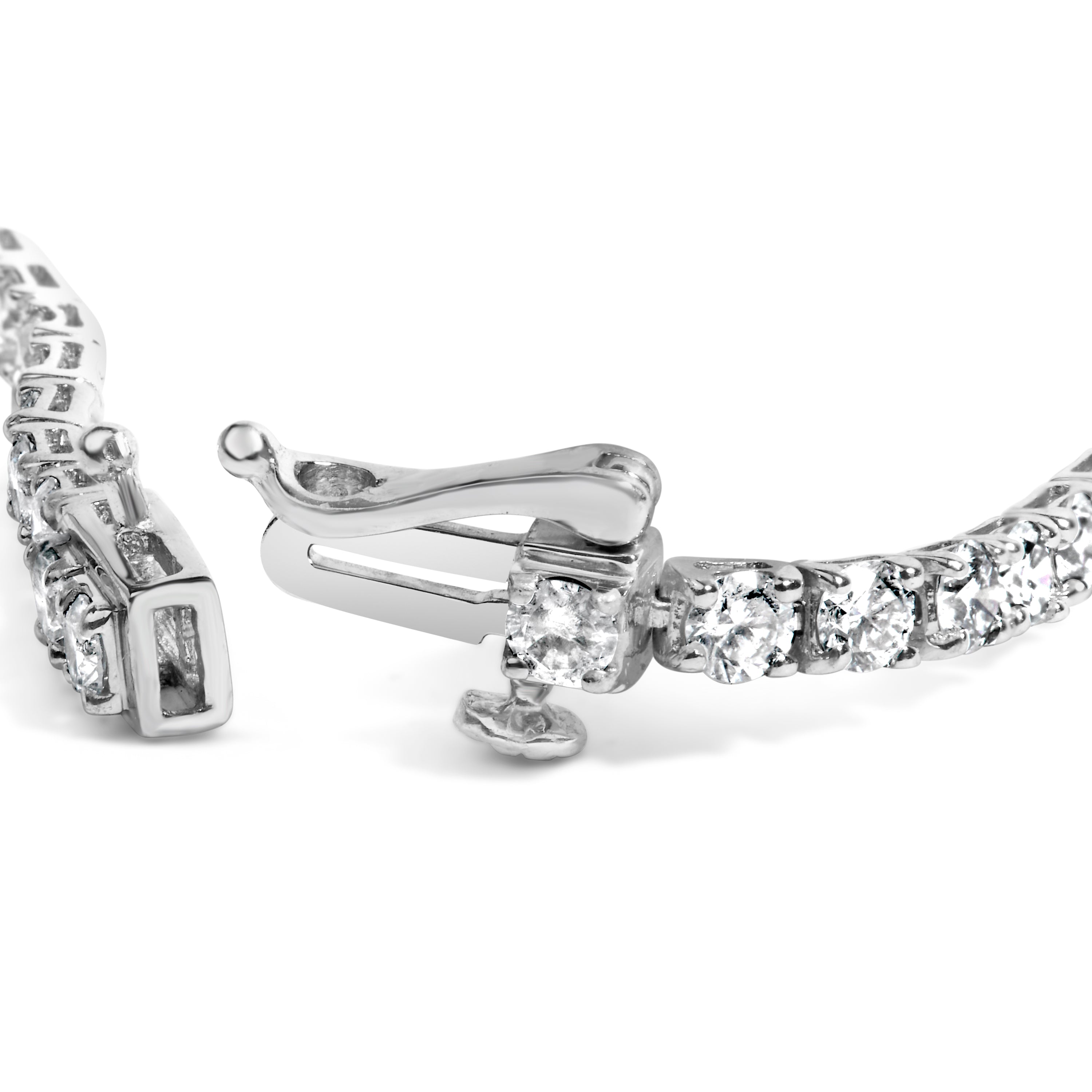 14K White Gold 5.0 Cttw Lab Grown Diamond Tennis Bracelet (F-G Color, VS1-VS2 Clarity) - 7.25" Inches by Bids.com
