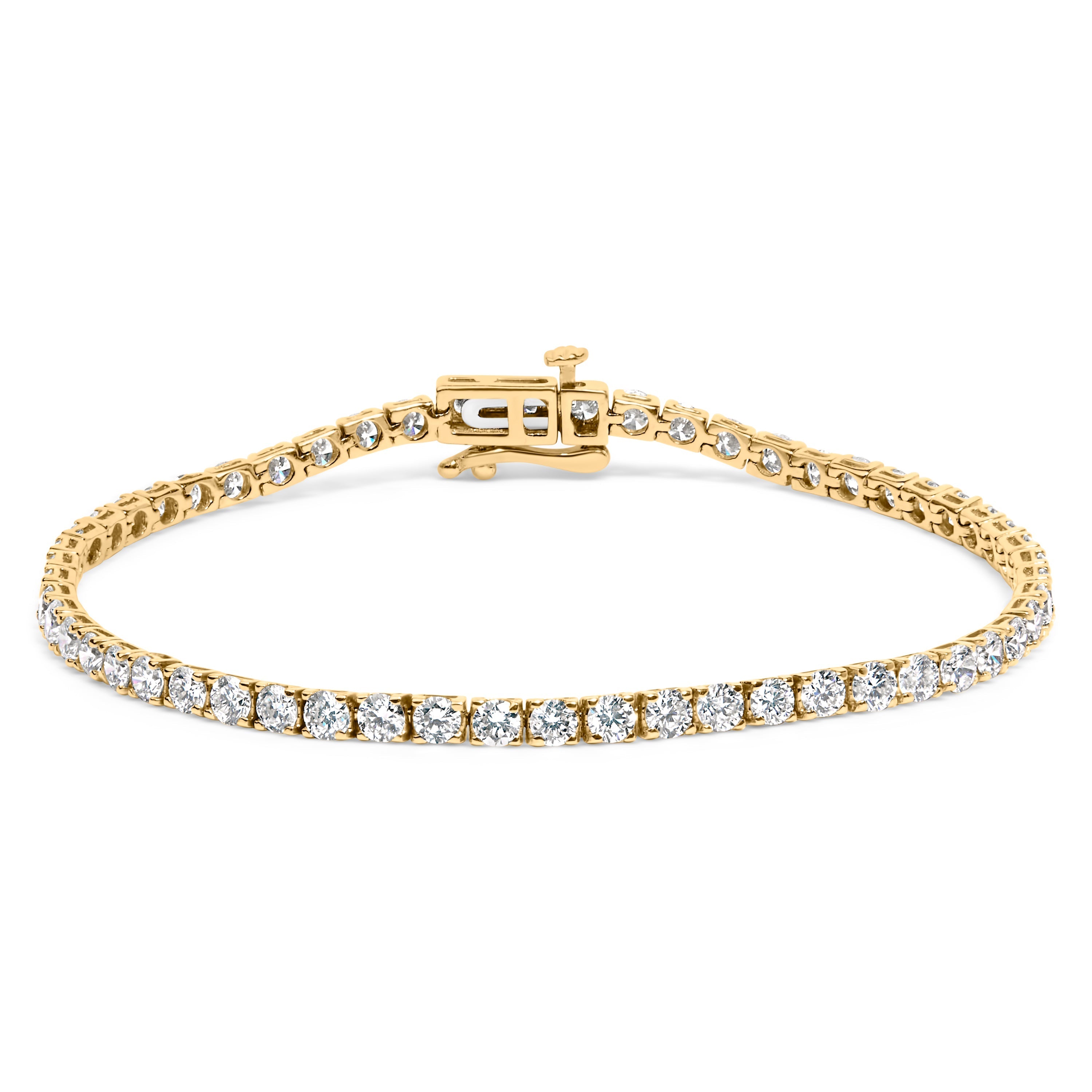 14K White Gold 5.0 Cttw Lab Grown Diamond Tennis Bracelet (F-G Color, VS1-VS2 Clarity) - 7.25" Inches