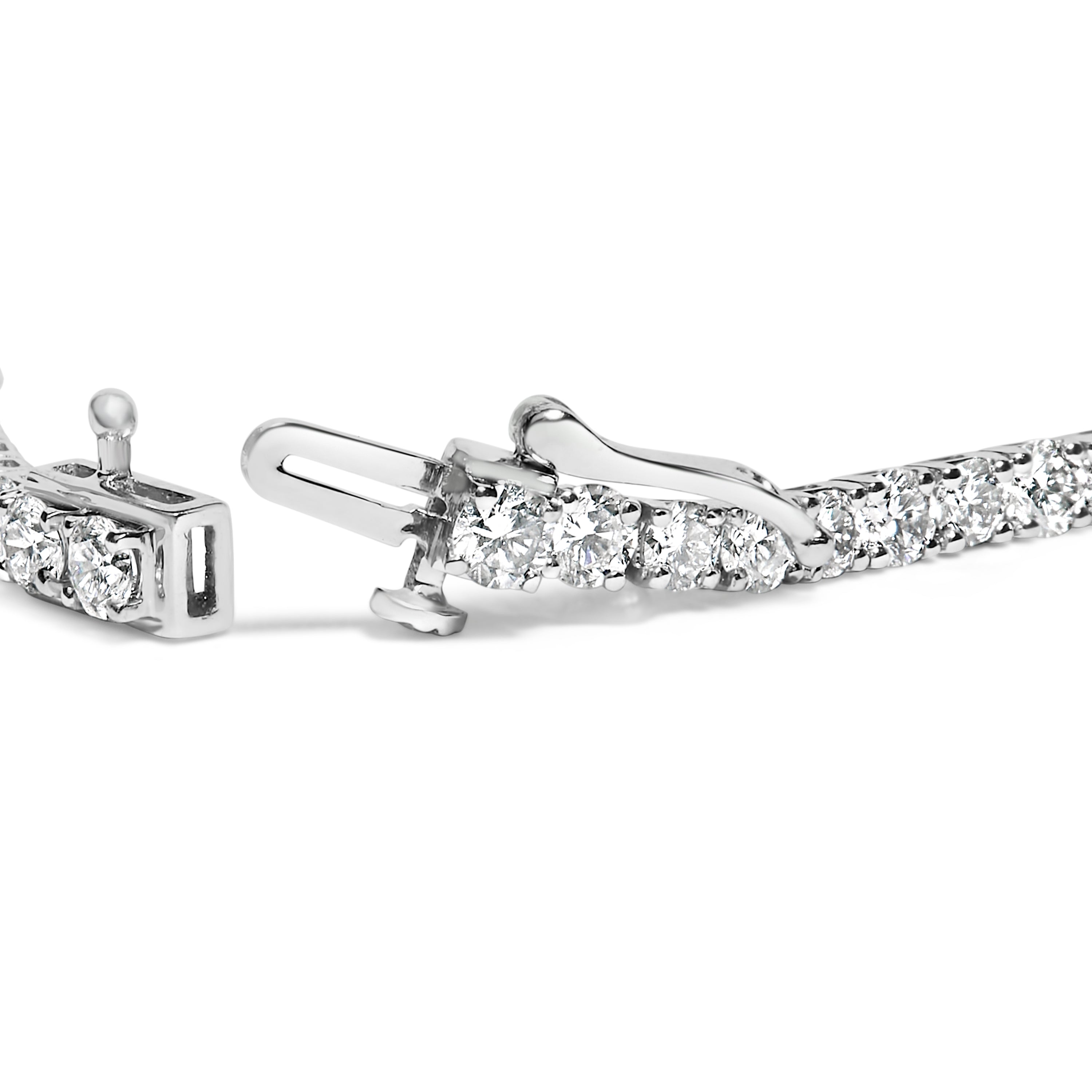 14K White Gold 6.00 Cttw Lab Grown Diamond Classic Tennis Bracelet - 7.25" DestGlow