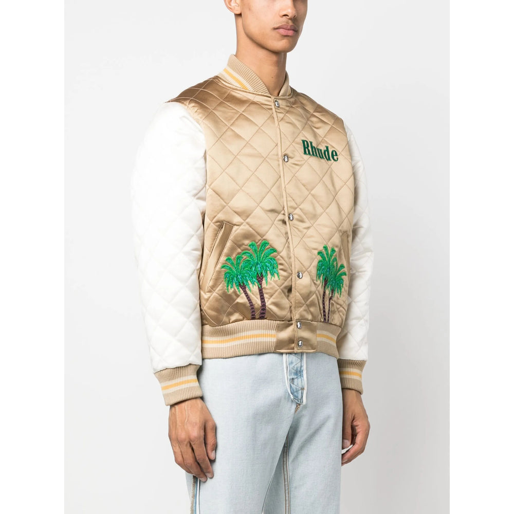 Rhude Brown Jackets - Bomber Jackets Men by Luosophy