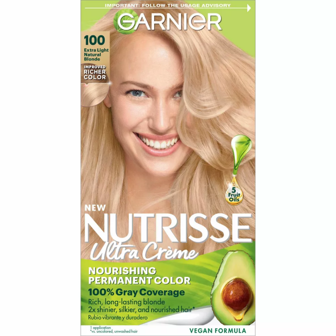 Garnier Nutrisse Ultra Crème 100 Extra Light Natural Blonde (Kit) DestGlow