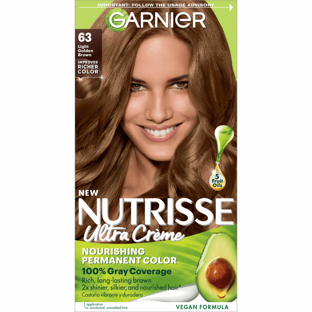 Garnier Nutrisse Ultra Crème 63 Light Golden Brown (Kit) DestGlow