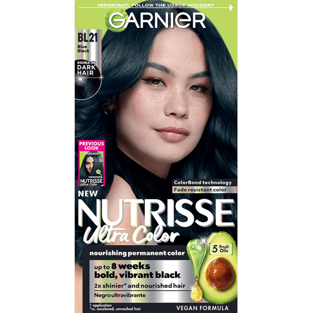 Garnier Nutrisse Ultra Color Blue Black BL-21 (3.4oz) DestGlow