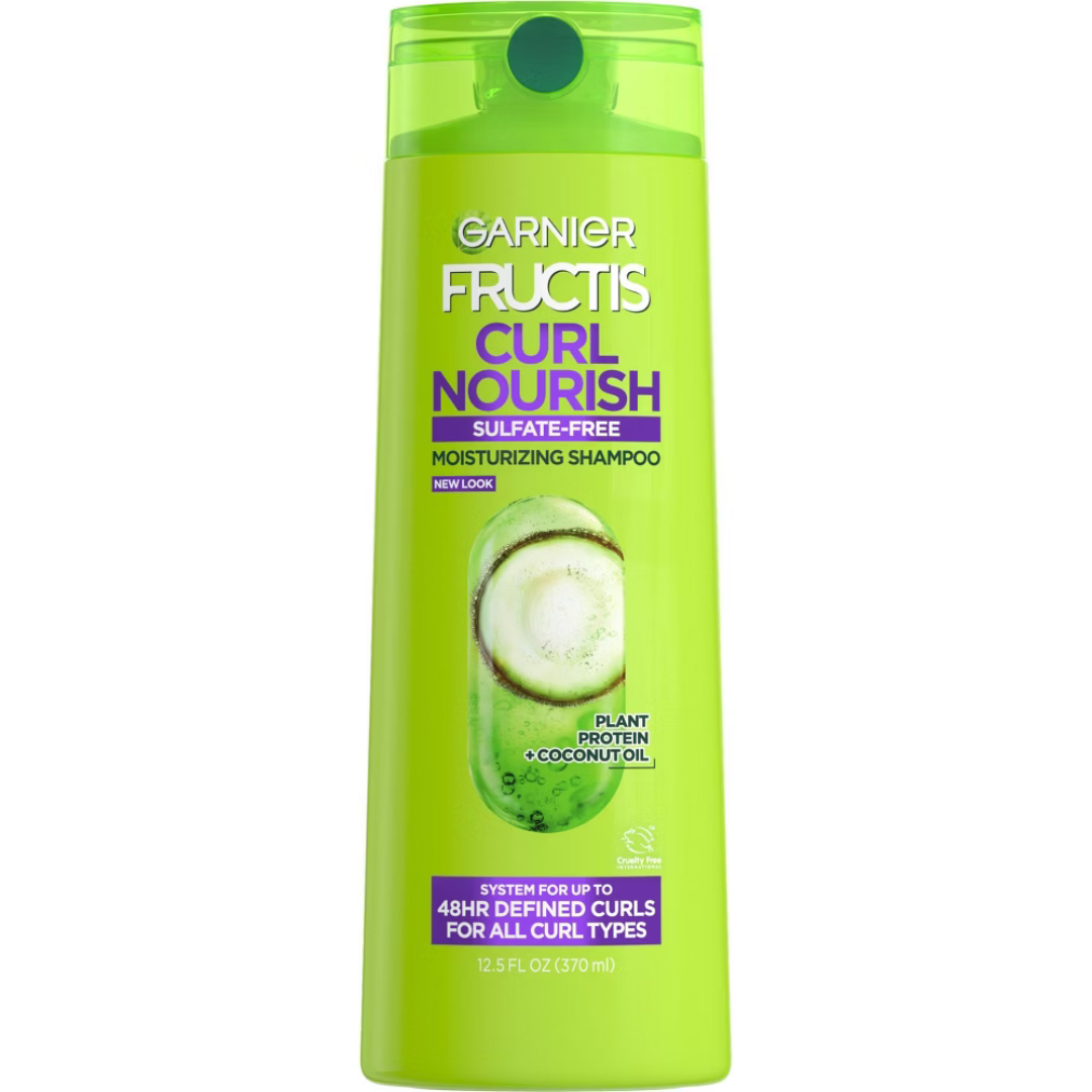 Garnier Fructis Curl Nourish Shampoo with Coconut, Jojoba & Macadamia Oils (12.5oz) DestGlow
