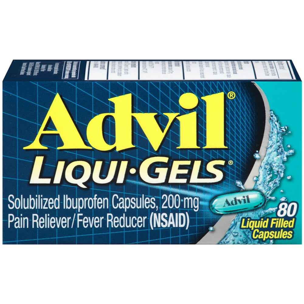 Advil Liqui-Gels Pain Reliever/Fever Reducer Liquid Filled Capsules - Ibuprofen (NSAID) - DestGlow