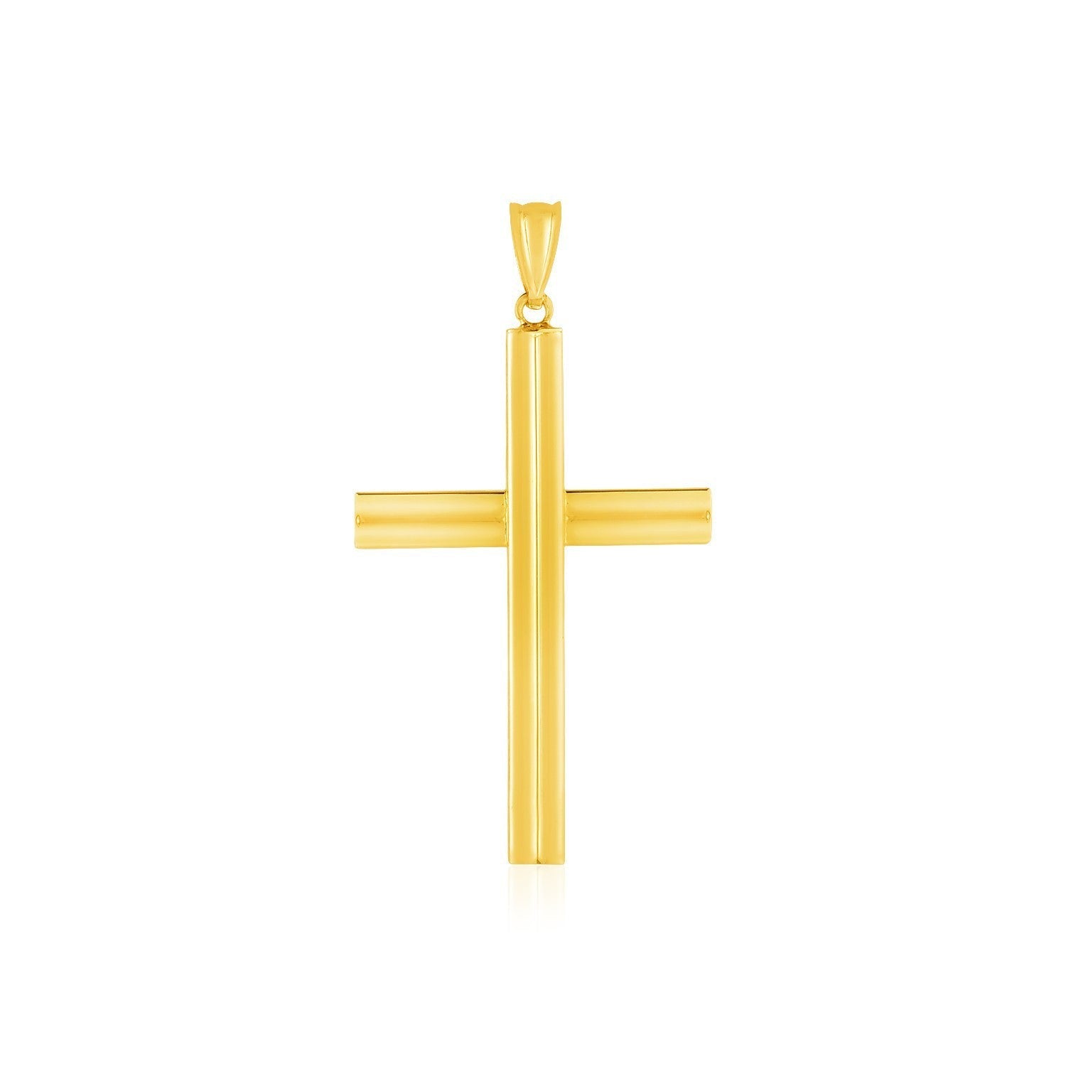 14k Yellow Gold Polished Cross Pendant DestGlow