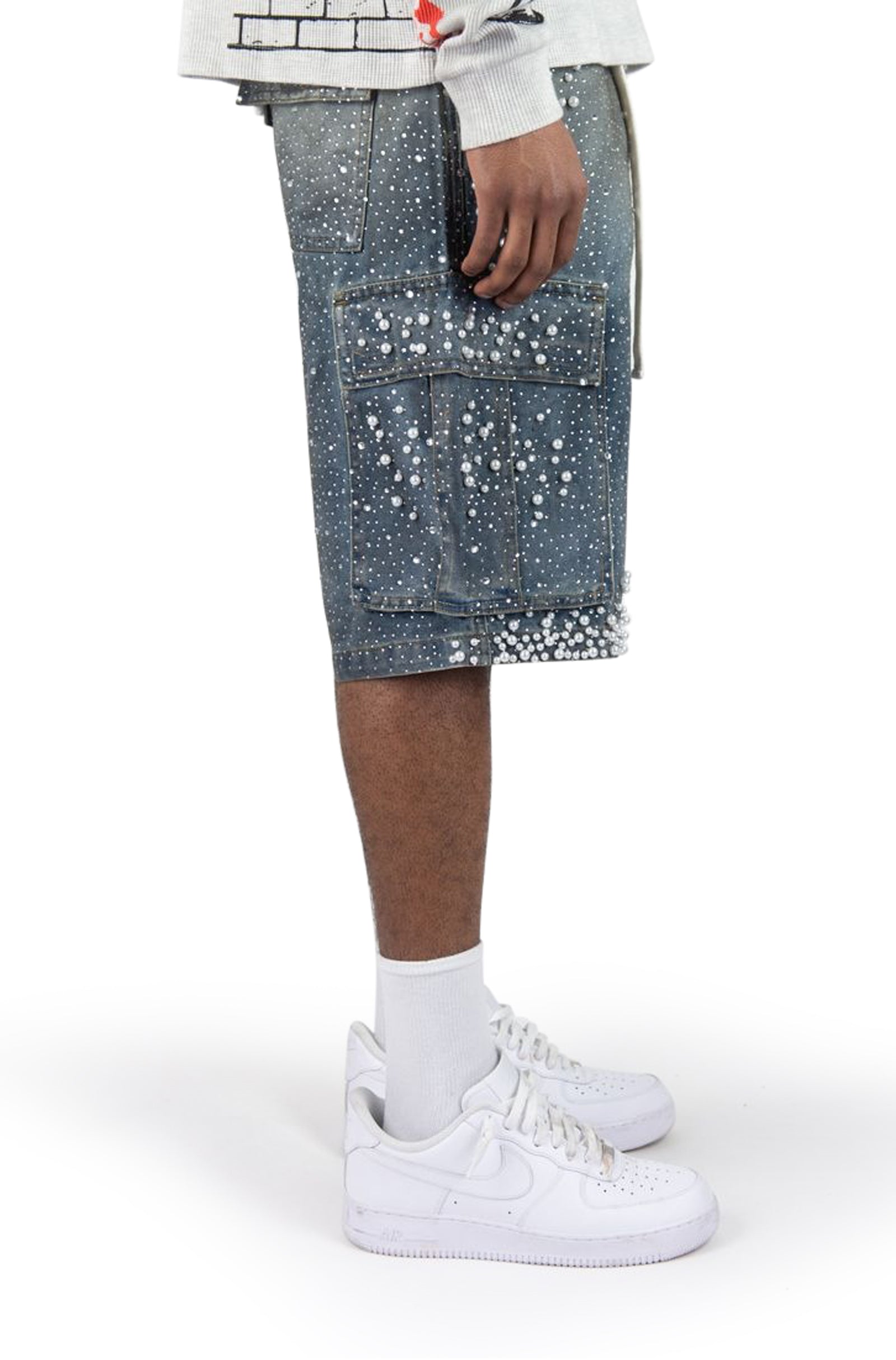 Rebel Denim Frosty Denim Jorts - Black Sand by Denim Exchange