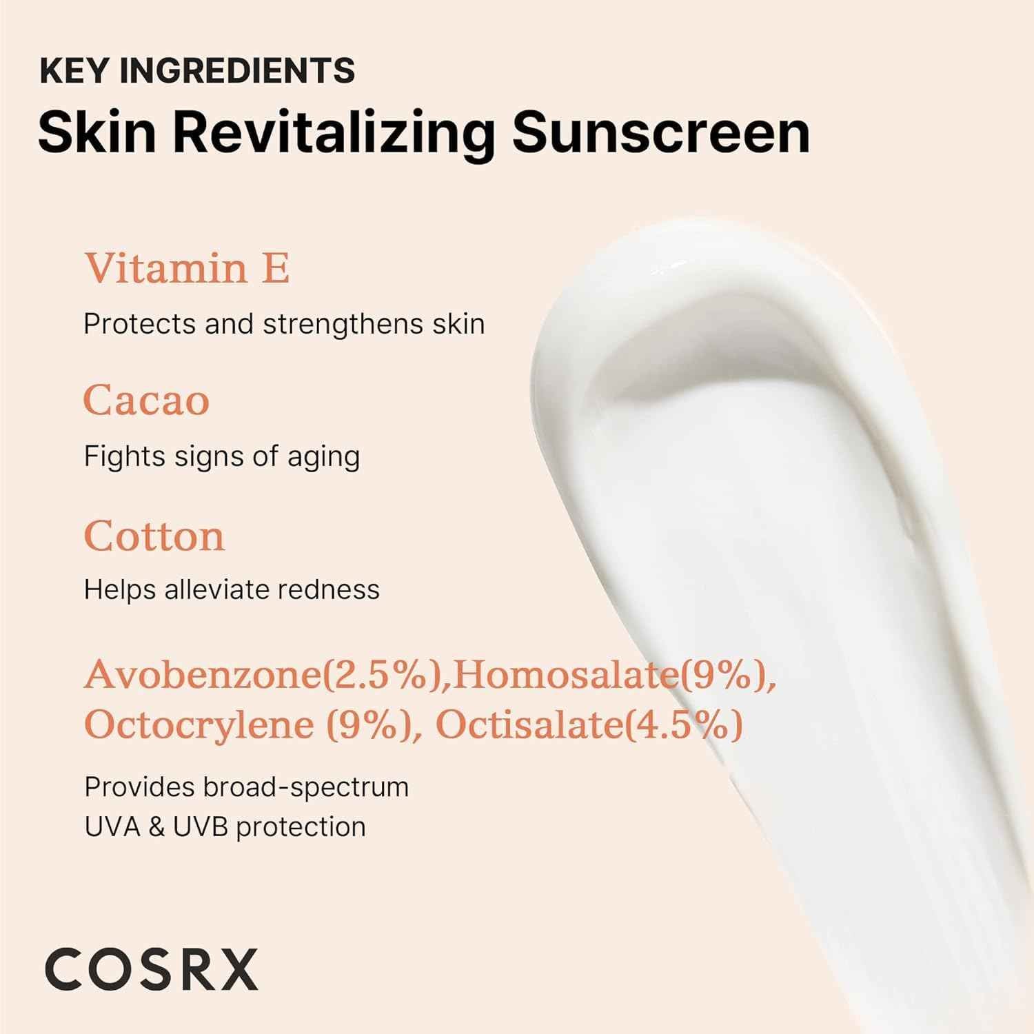 Cosrx Vitamin E Vitalizing Sunscreen SPF 50+