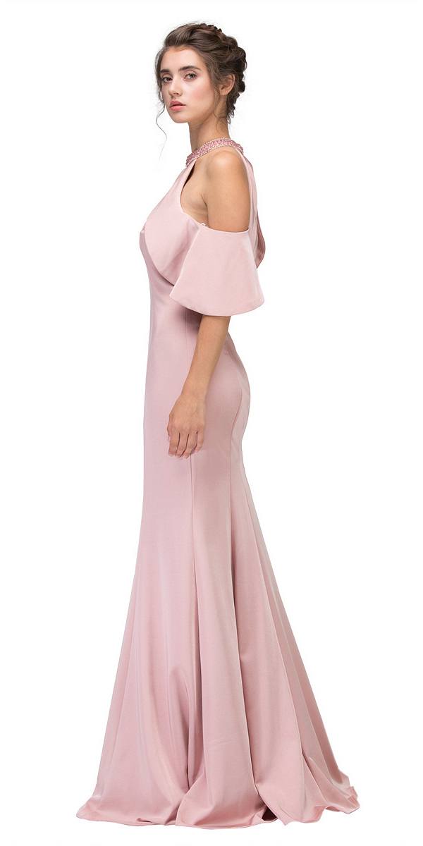 CLEARANCE - Eureka 6110 Cold Shoulder High Neckline Mermaid Gown (Size XS) by DiscountDressShop