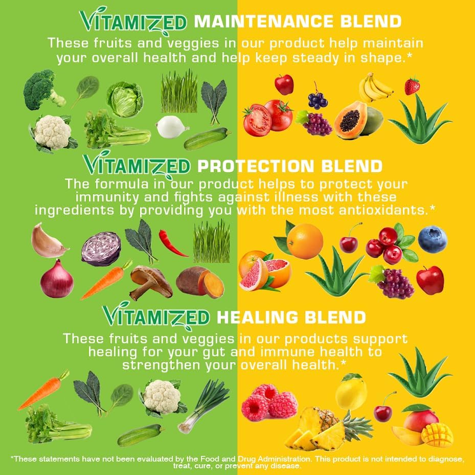 Superfood Fruits and Veggie Capsules - Overall Health and Energy - For Men and Women DestGlow