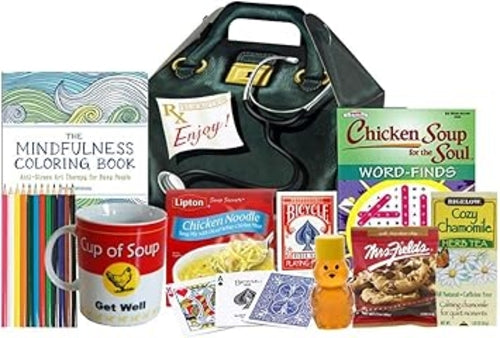Get Well Gift Box - Anti-Stress & Relaxation Care Package with Coloring Book