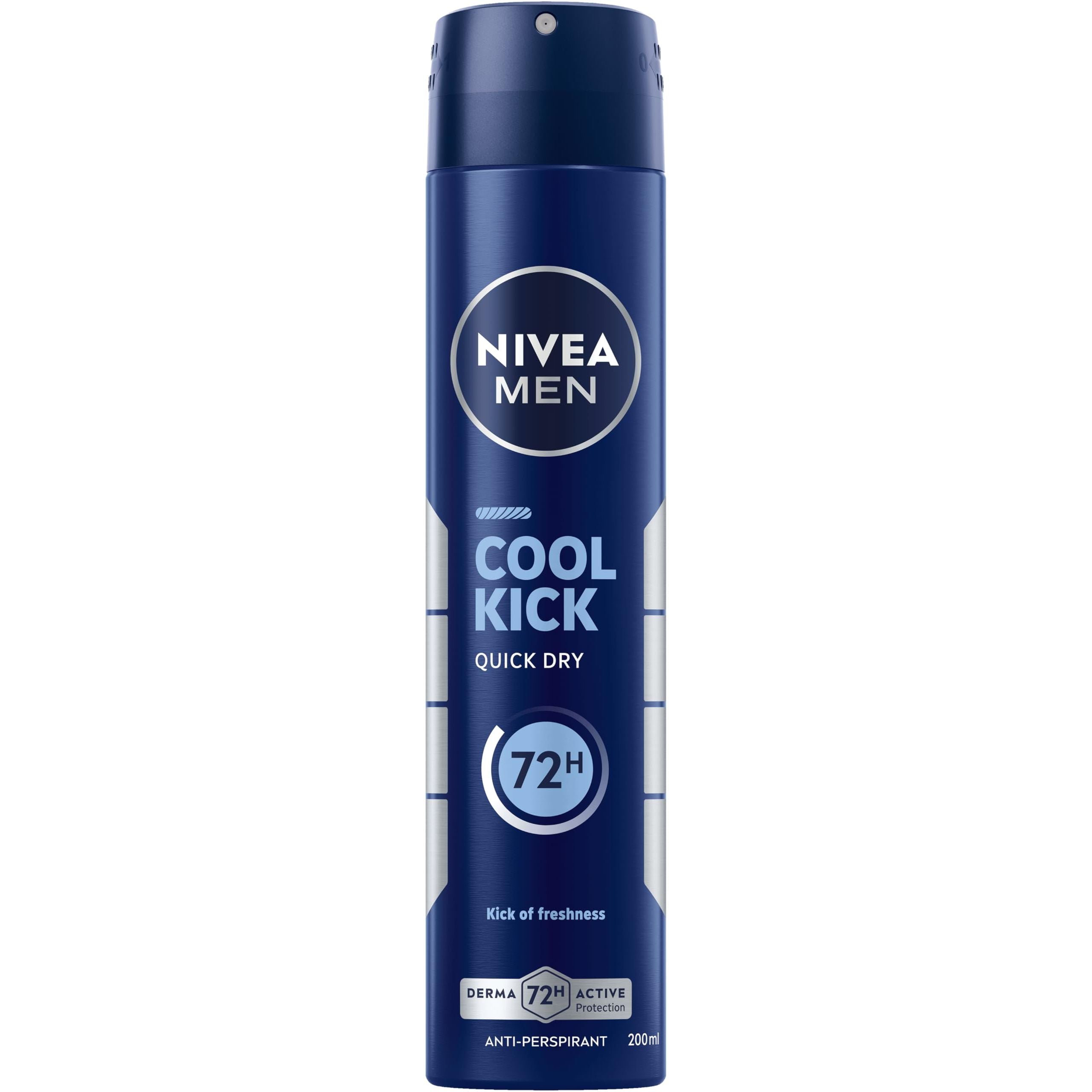 NIVEA MEN Deodorant Spray for Men Cool Kick Fresh Scent 72h 200ml by Pasteur Pharmacy