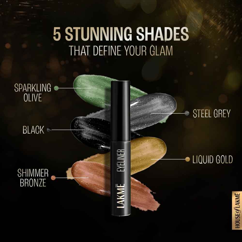 Lakme Absolute Shine Liquid Eye Liner, Black