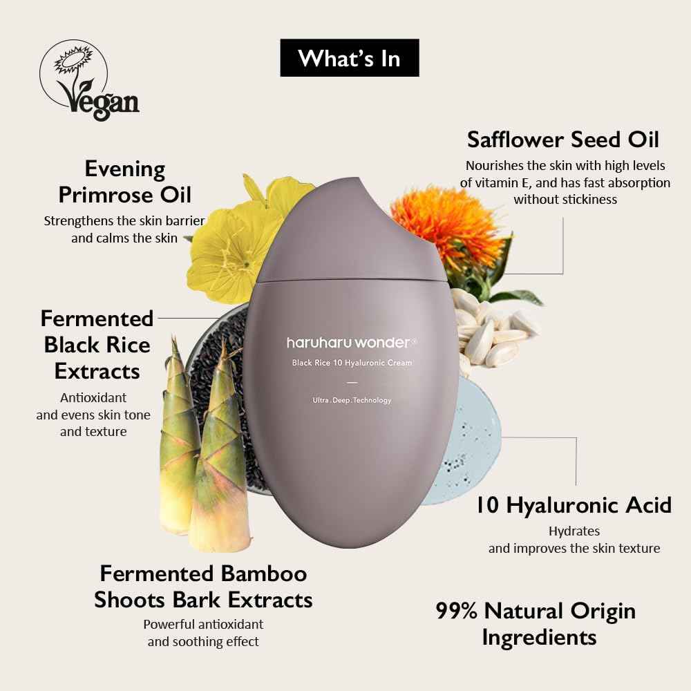 Haruharu Wonder Black Rice 10 Hyaluronic Cream by AsiaBeautyMall