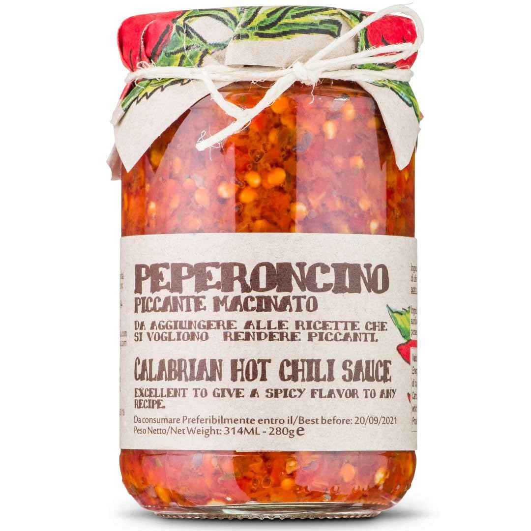 Artigiani dei Sapori, Crushed Calabrian Chili Peppers In Oil Glass 9.8 oz (277g)