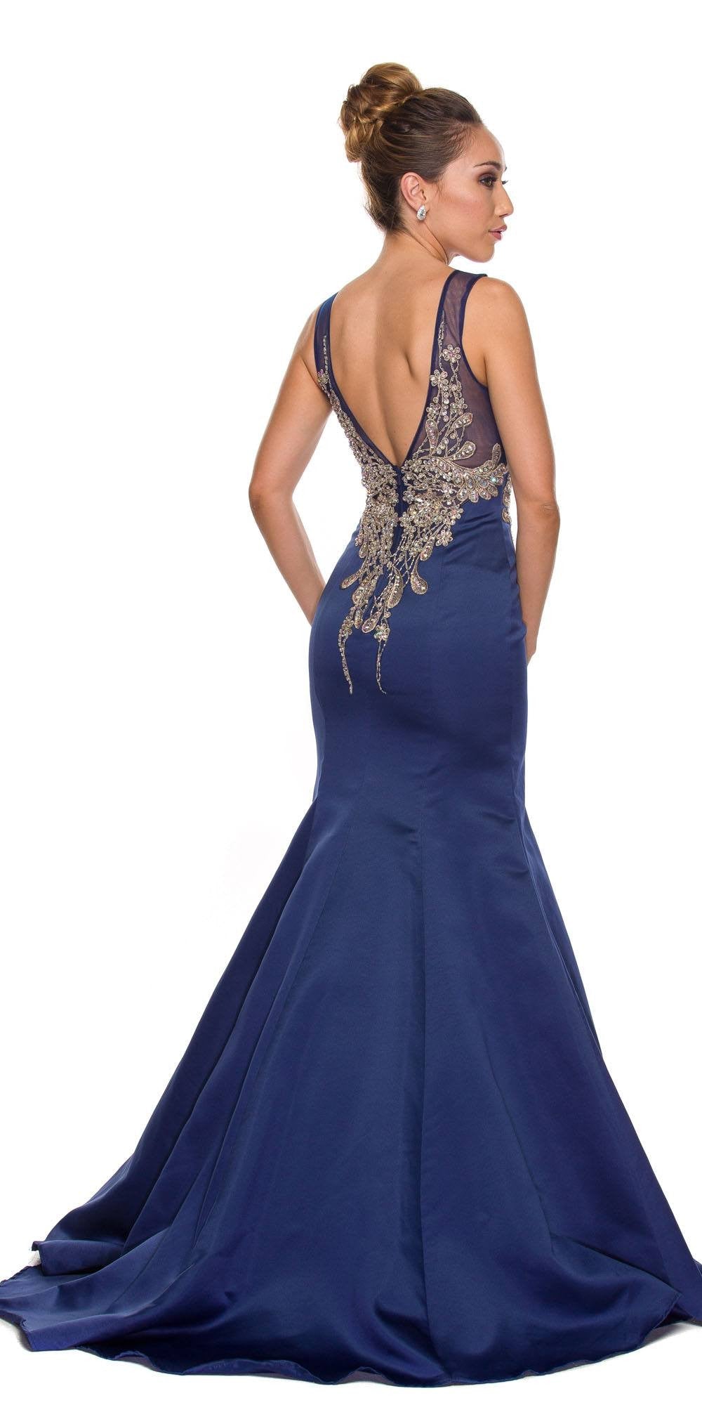 Juliet 623 Trumpet Style Gown with Applique Beading by DiscountDressShop