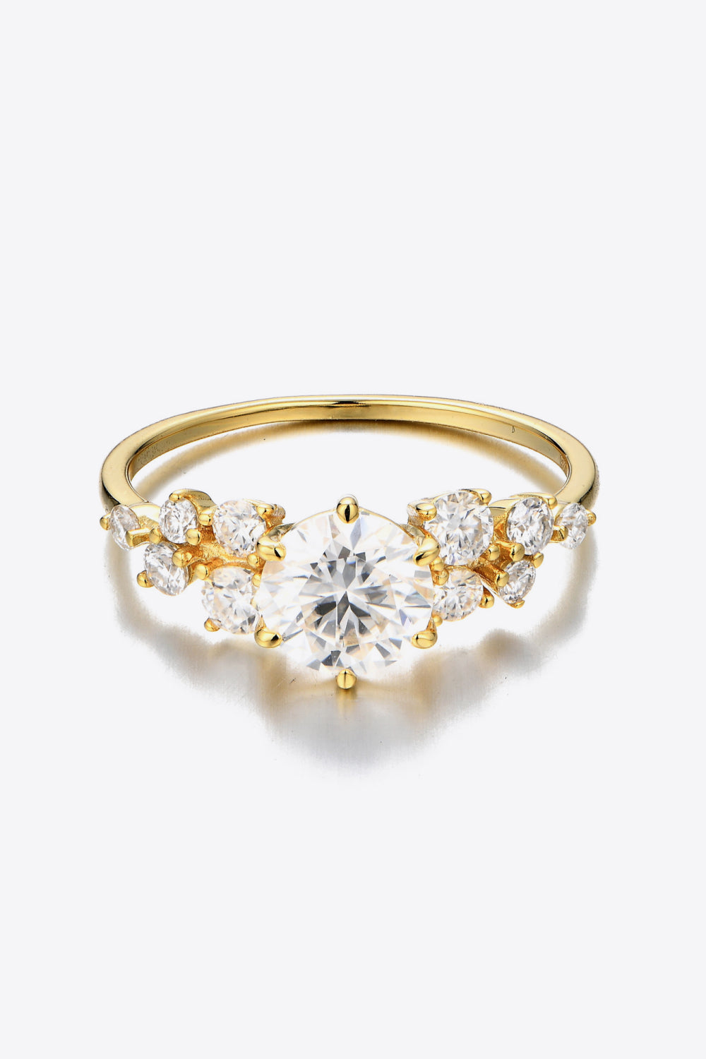 1 Carat Brilliant Round Cut Sparkala™ 14K Gold Over Pure Sterling Silver Ring - DestGlow