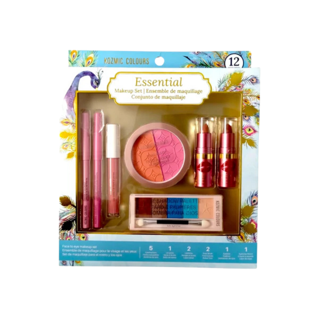 Kozmic Colours Essential Makeup Set (12 Piece Kit) DestGlow