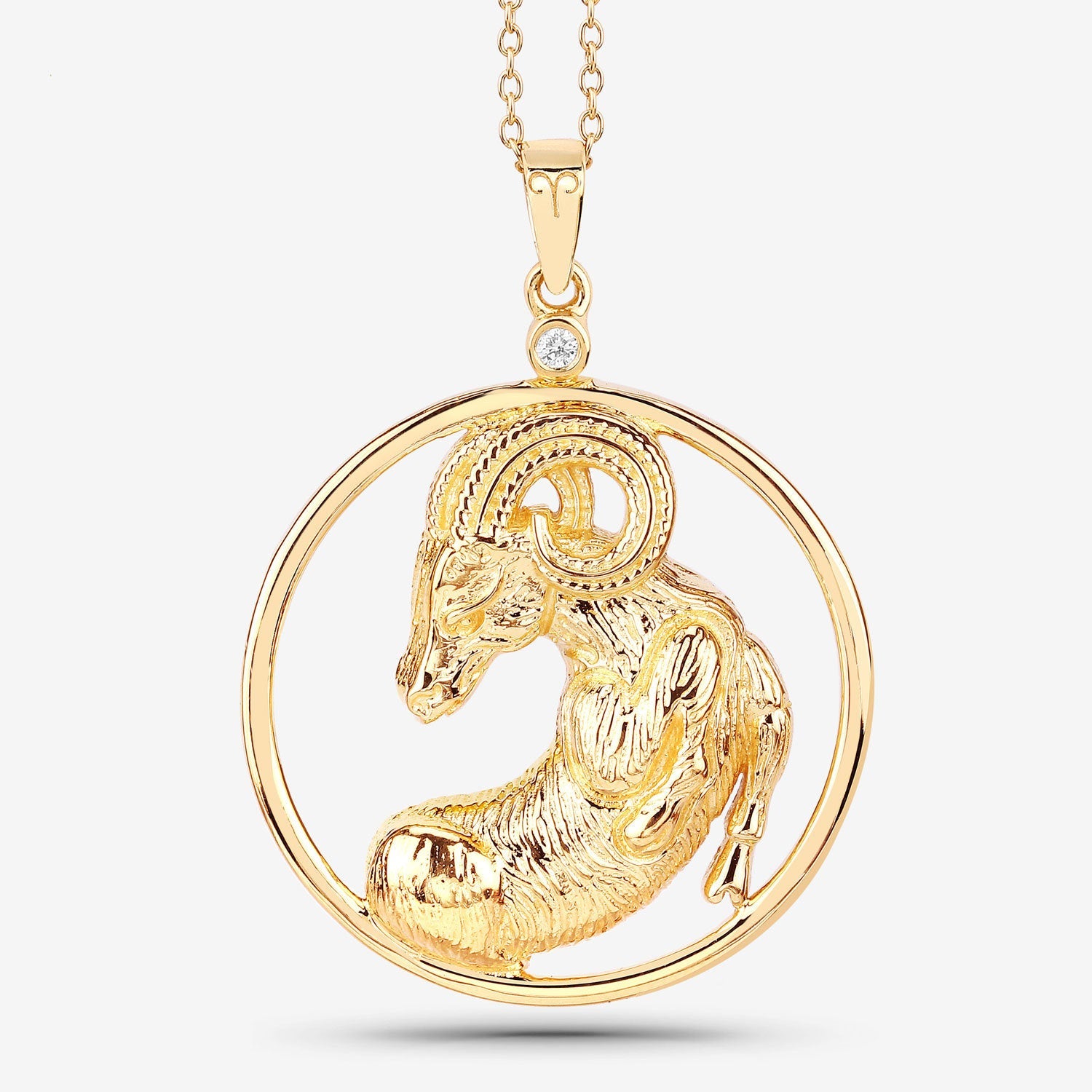 0.03 Carat Genuine White Diamond .925 Sterling Silver Pendant by Bids.com