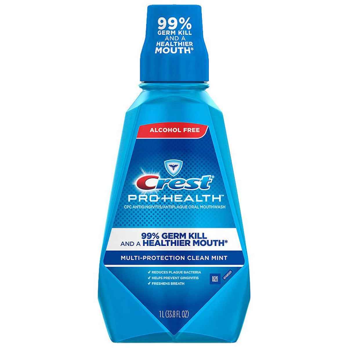 Crest Pro Health Multi Protection Clean Mint Cpc (Cetylpyridinium Chloride) Antigingivitis/Antiplaque Oral Rinse, 1 L (33.8 Fl Oz)