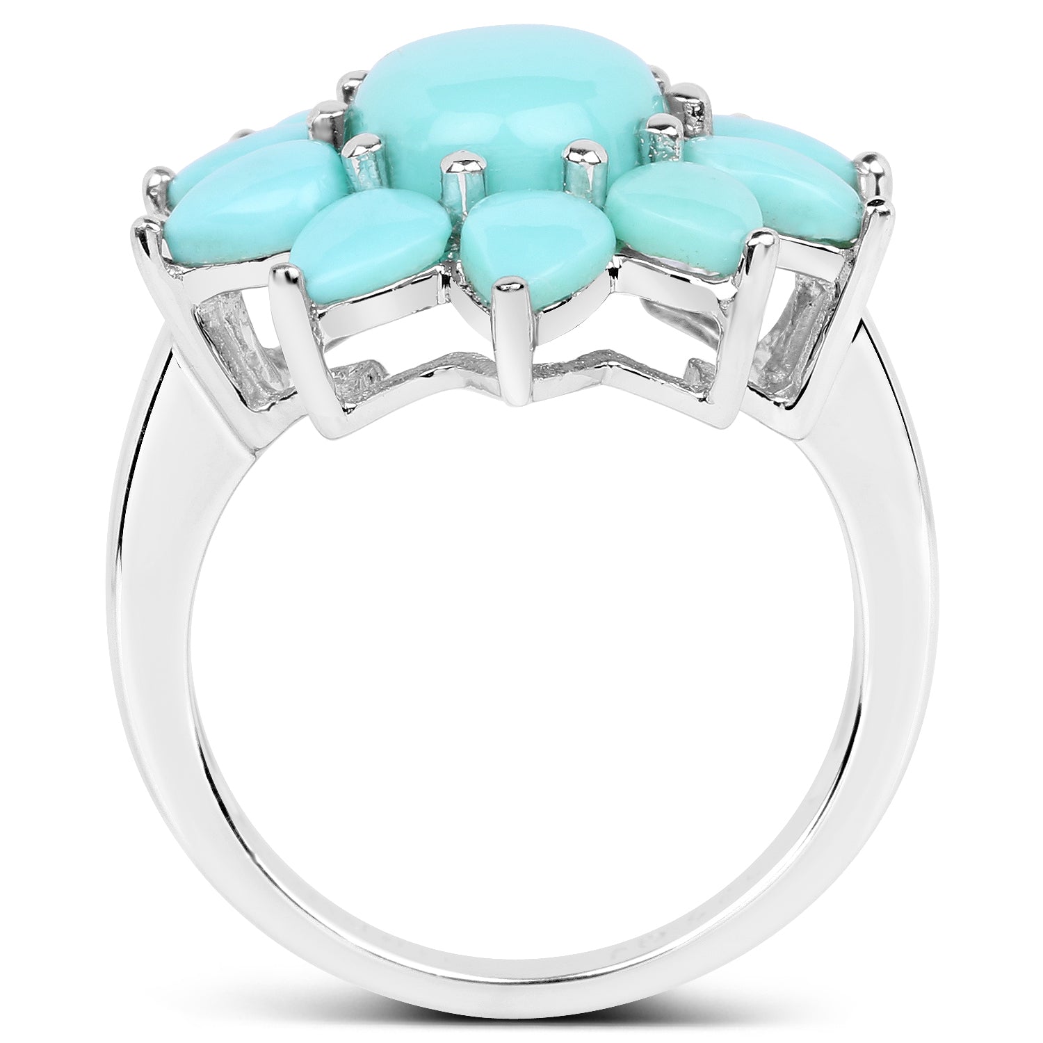 5.20 Carat Genuine Turquoise .925 Sterling Silver Ring by Bids.com