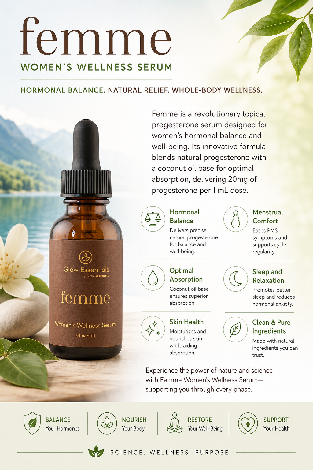 Femme - Topical Progesterone Serum - DestGlow