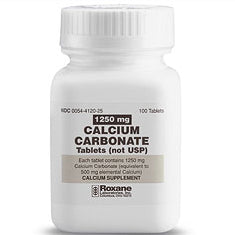 Roxane Calcium Carbonate Tablets, 1250mg, 100ct by Pasteur Pharmacy