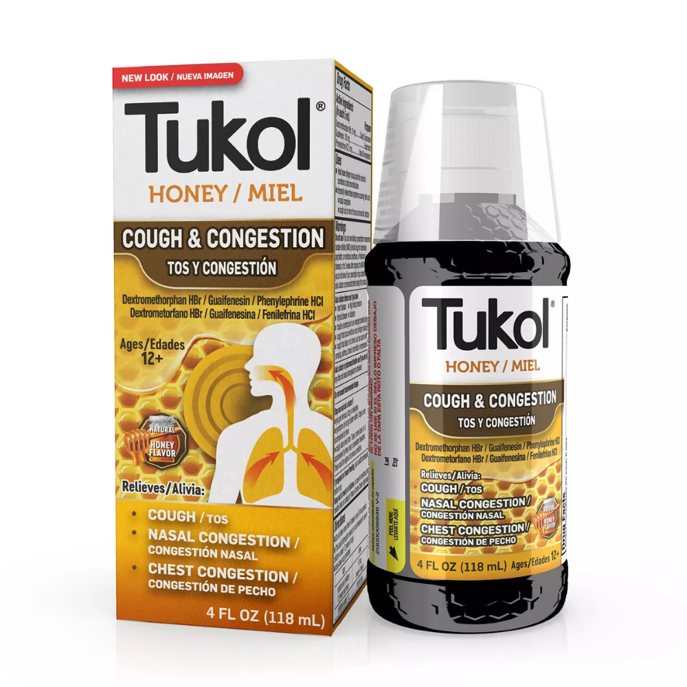 Tukol Multi Symptom Cold Relief Liquid Natural Honey (4 oz) DestGlow