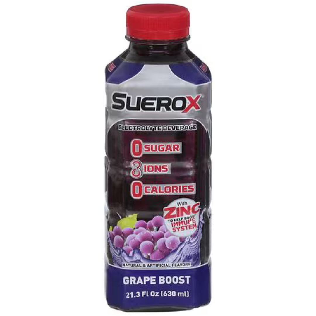 Suerox Zero Sugar Grape Electrolyte Beverage 21.3oz DestGlow