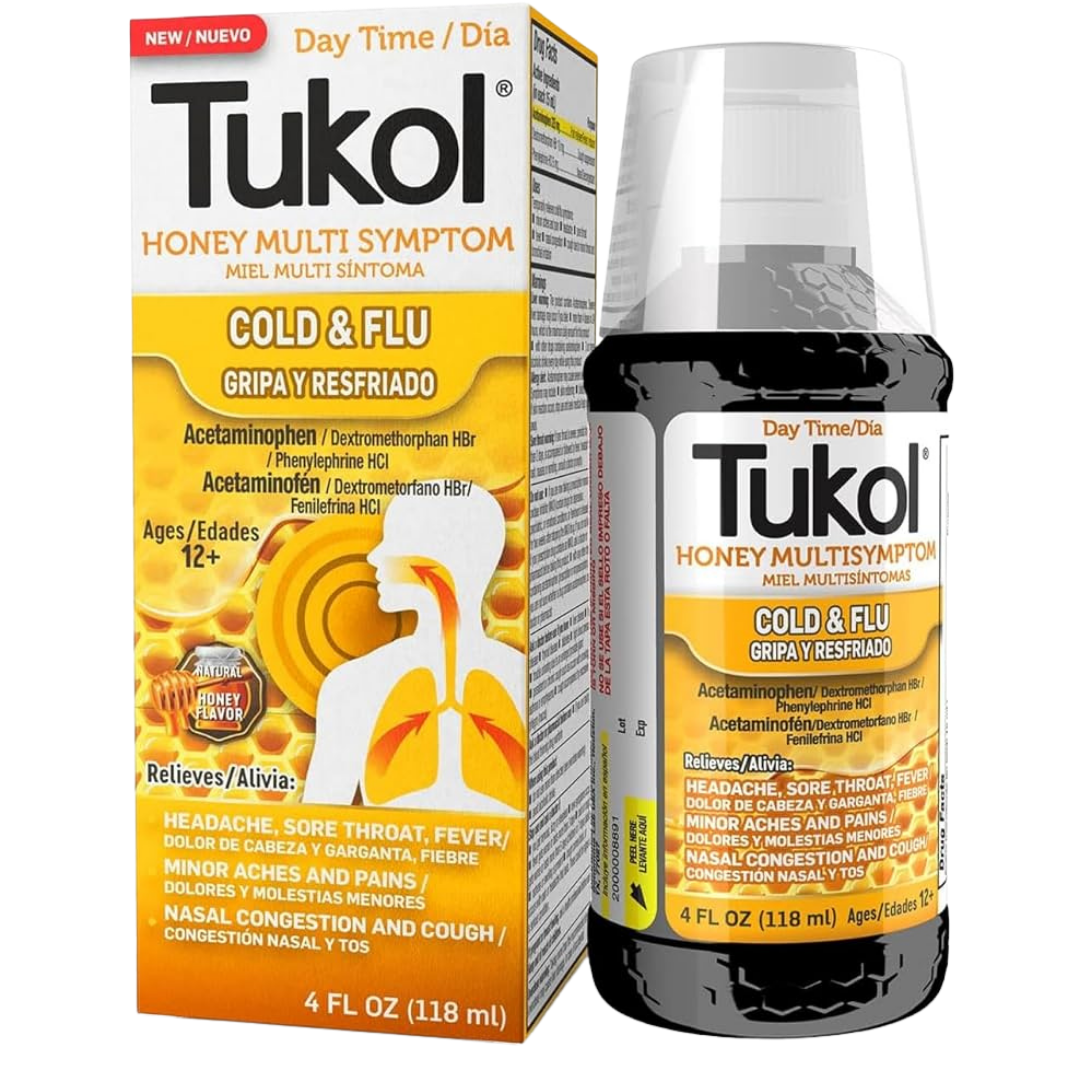 Tukol Honey Multi-Symptom Cold & Flu Relief Liquid (4oz) DestGlow