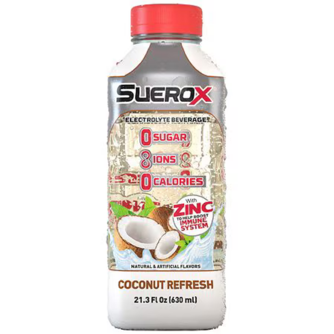 Suerox Zero Sugar Coconut Refresh Electrolyte Beverage 21.3oz DestGlow