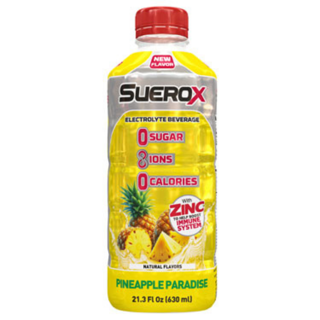 Suerox Zero Sugar Pineapple Electrolyte Beverage 21.3oz DestGlow