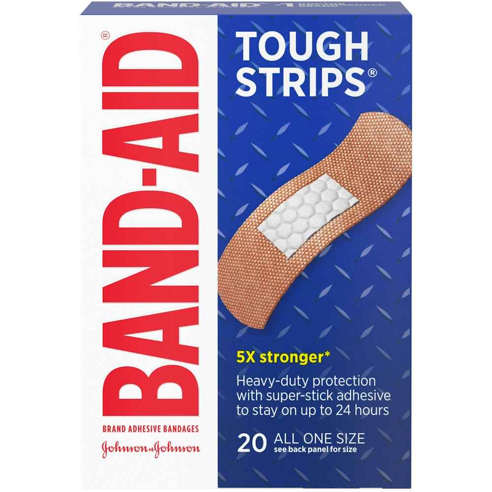 Band-Aid Tough Strips Adhesive Bandages 20Ea