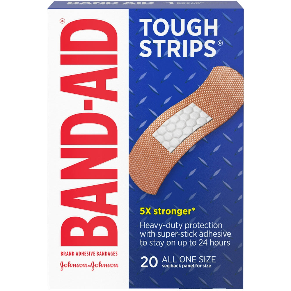 Band-Aid Tough Strips Adhesive Bandages 20Ea - DestGlow