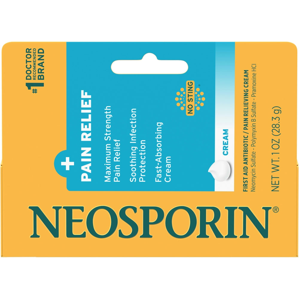 Neosporin Plus Pain Relief Maximum Strength First Aid Antibiotic Cream - 1 Oz by Pasteur Pharmacy