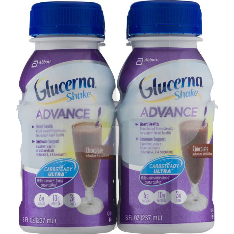 Glucerna Food & Beverage Advance Nutrition Shake Chocolate 4-8 Fl Oz Bottles by Pasteur Pharmacy