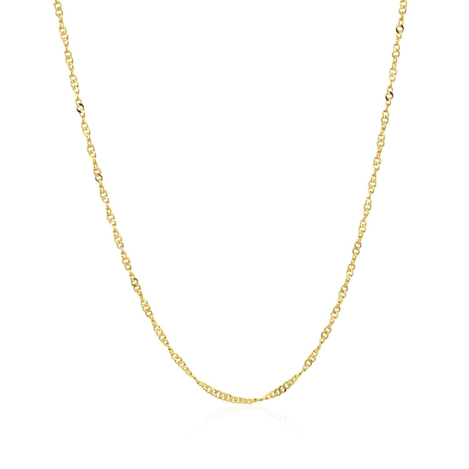 14k Yellow Gold Singapore Style Adjustable Chain (1.40 mm) by Bids.com