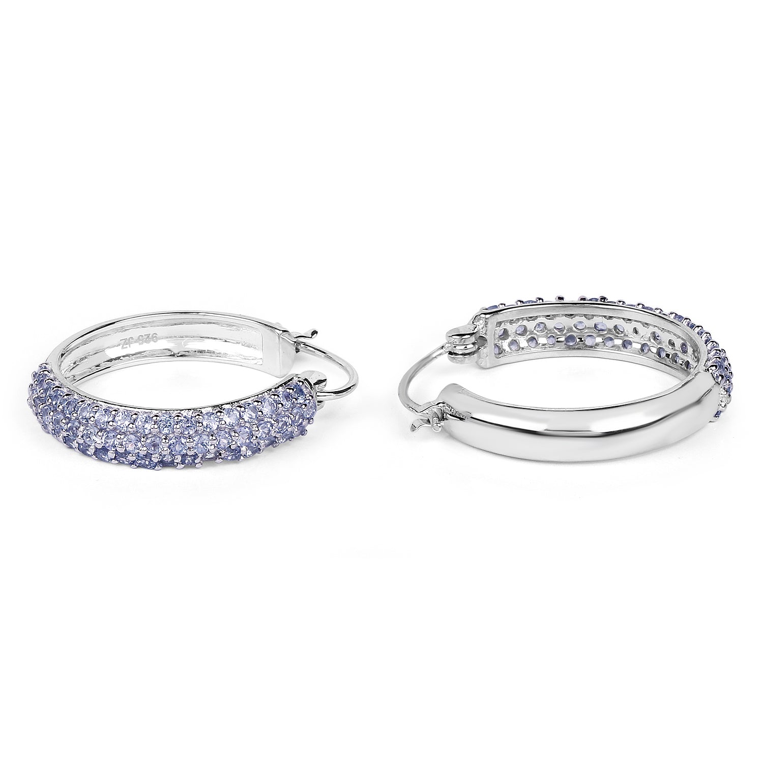 3.06 Carat Genuine Tanzanite .925 Sterling Silver Earrings DestGlow