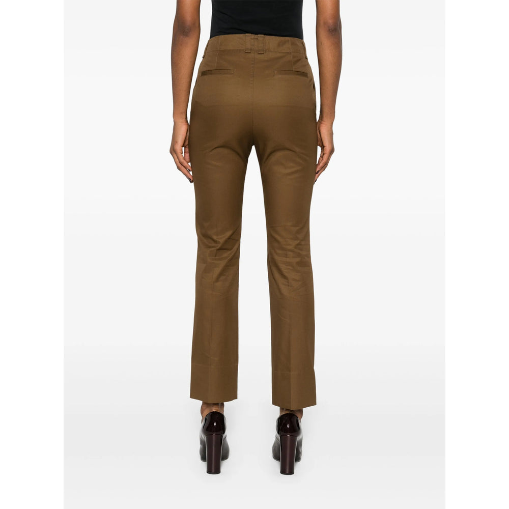 Saint Laurent Brown Trousers - Straight Trousers Women by Luosophy
