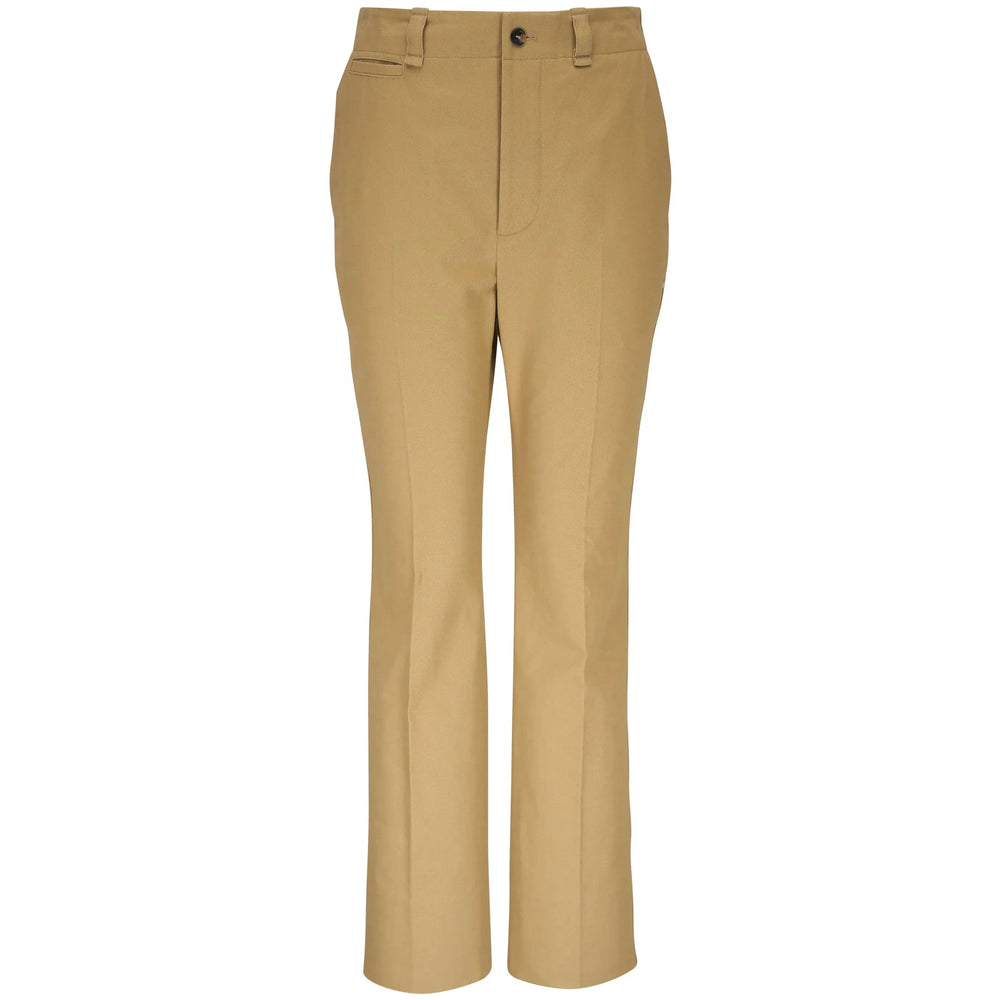 Saint Laurent Neutrals Trousers - Straight Trousers Women by Luosophy