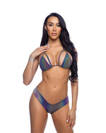 2PC Reflective Low Rise Short Set