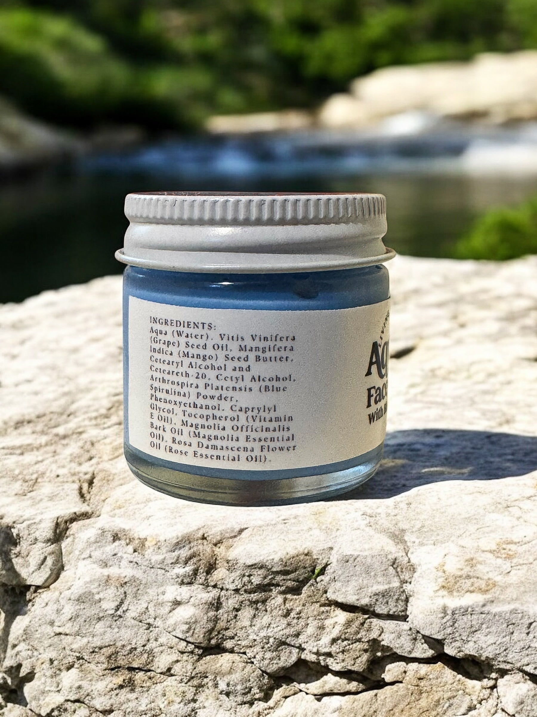 Aqua Face Cream for Young and Mature Skin, Clear Skin by Living Water Organics