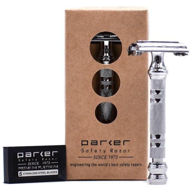 Parker 66r chrome heavy weight double edge safety razor