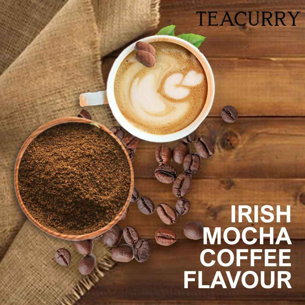 Teacurry Irish Mocha Instant Coffee - Arabica Freeze Dried Coffee for Instant Hot & Cold Coffee