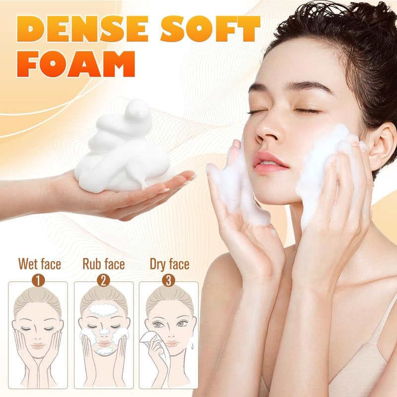 1Pcs Turmeric Facial Cleanser,Urmeric Facial Cleanser,Turmeric Foaming Cleanser,Deep Cleansing of Facial Skin, Turmeric Foaming Cleanser for All Skin by Korean Skin Care