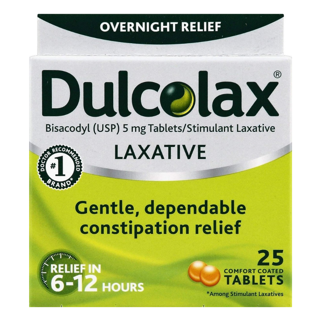 Dulcolax Stimulant Laxative Comfort Coated Tablets (25 ct) DestGlow