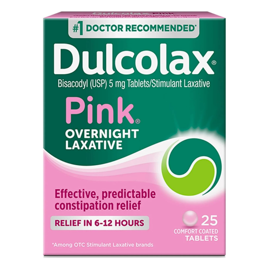 Dulcolax Pink Laxative Tablets for Women (25ct) DestGlow