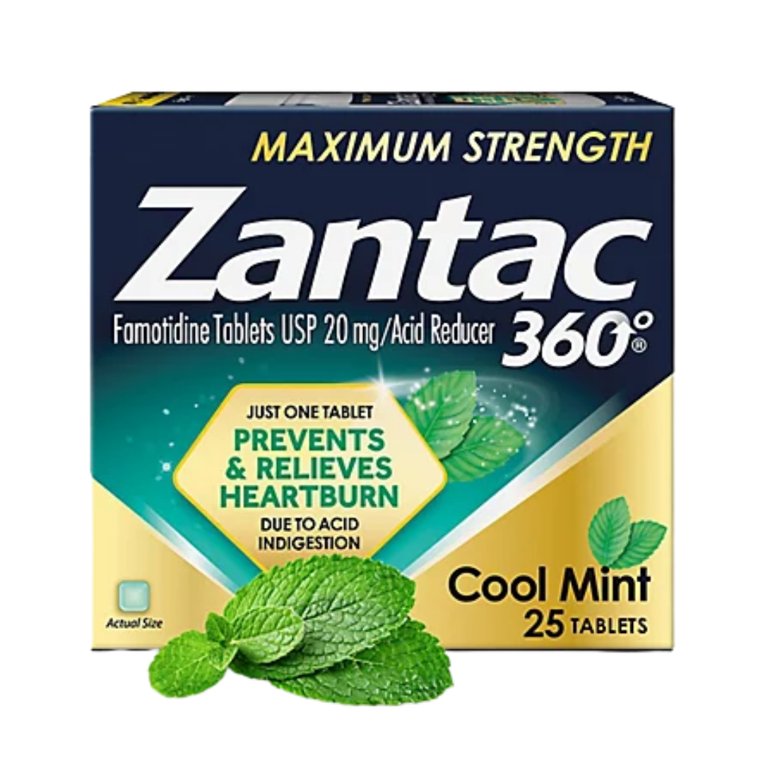 Zantac 360 Cool Mint Acid Reducer (25 Tablets) DestGlow