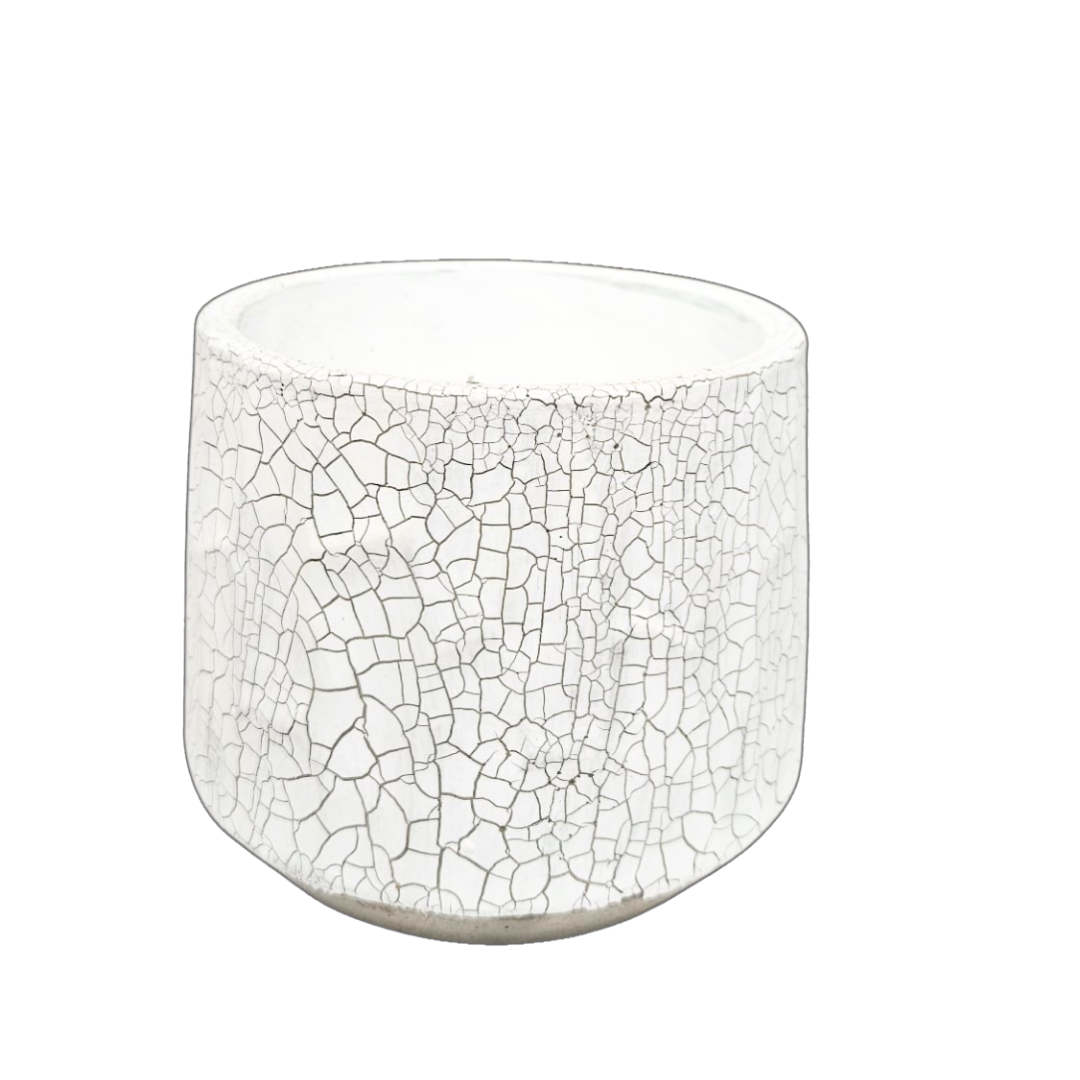 White Flower Pot Plastic Planter DestGlow